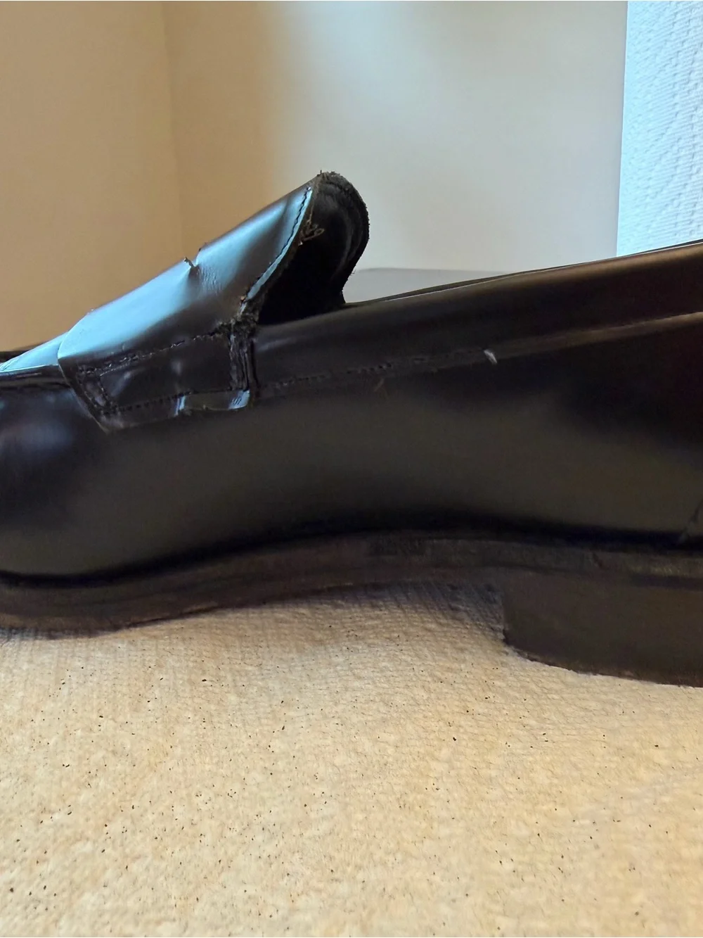 Allen Edmonds Black Leather Mercer Street Penny Loafers